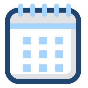blue calendar icon free vector